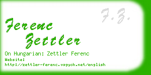 ferenc zettler business card
